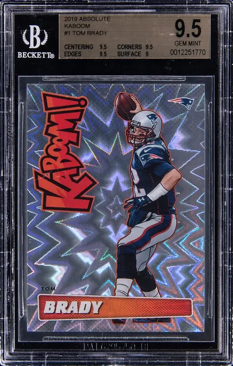 2019 Panini Absolute Kaboom #K-TB Tom Brady - BGS GEM MINT 9.5