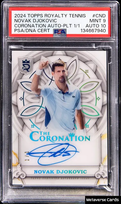 Novak Djokovic 1/1 2024 Topps Royalty Sale