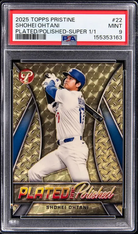 2025 Topps Pristine Plated and Polished SuperFractor #PP-22 Shohei Ohtani (#1/1) - PSA MINT 9