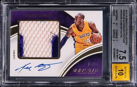 Kobe 2015-16 Immaculate Patch Auto Sells for $17.9K