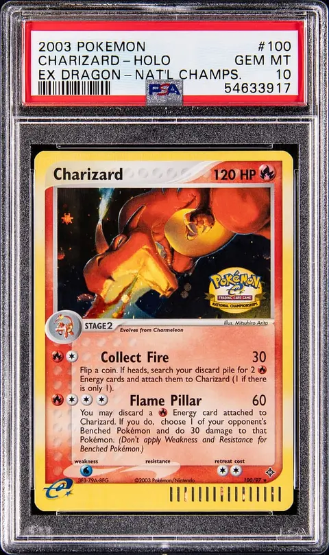 2003 Pokemon EX Dragon National Championships Holo #100 Charizard - PSA GEM MT 10