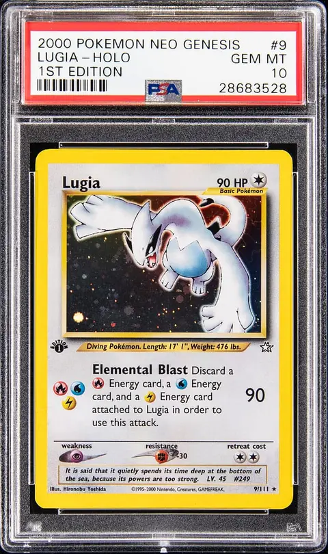 2000 Pokemon Neo Genesis 1st Edition Holo #9 Lugia - PSA GEM MT 10