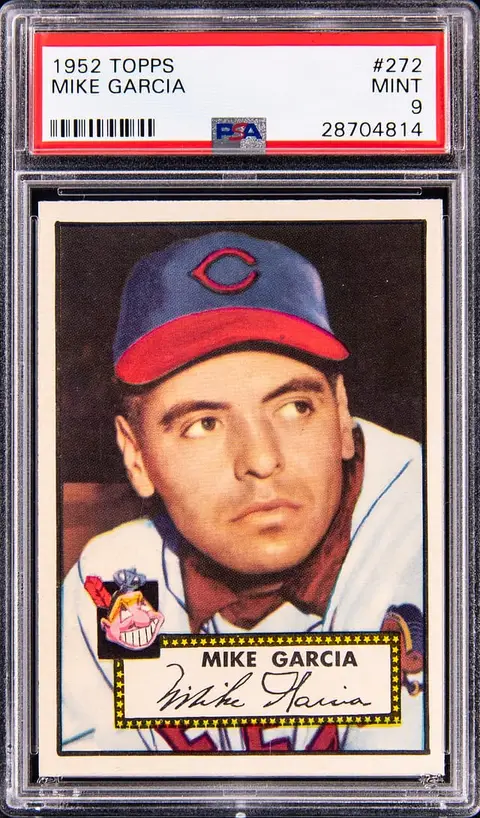 1952 Topps #272 Mike Garcia - PSA MINT 9 - Pop 2; Only One Higher PSA Copy