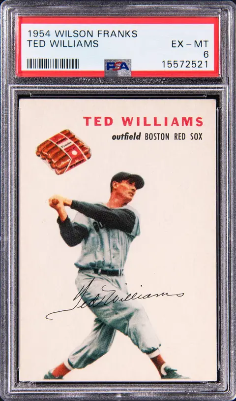 1954 Wilson Franks Ted Williams - PSA EX-MT 6
