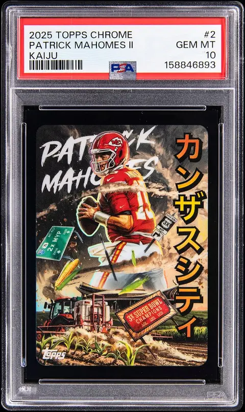 2025 Topps Chrome Kaiju #KAI-2 Patrick Mahomes II - PSA GEM MT 10 - Pop 3