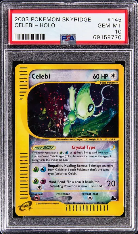 2003 Pokemon Skyridge Holo #145 Crystal Celebi - PSA GEM MT 10