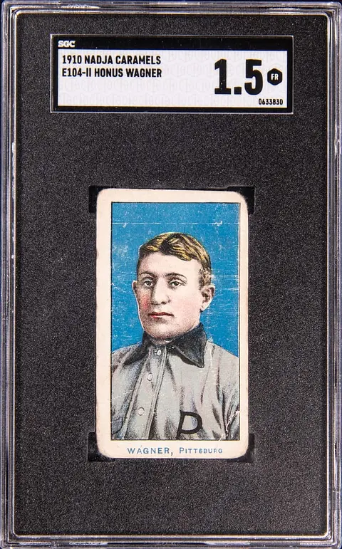 1910 E104-2 Nadja Caramel Honus Wagner - SGC FR 1.5 – One of Only 8 Known Copies on the Combined SGC & PSA Census Reports