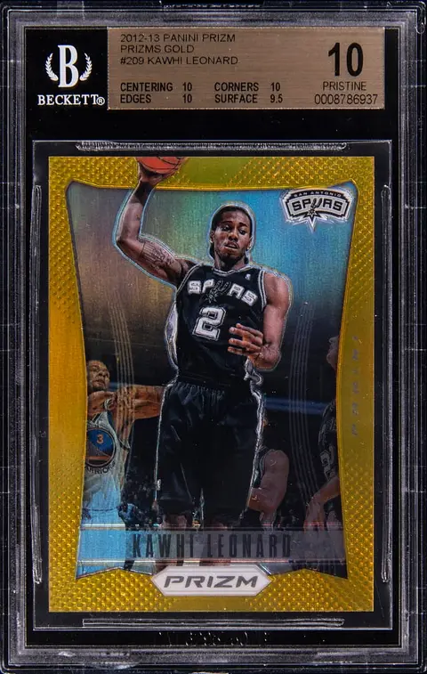 2012-13 Panini Prizm Gold Prizm #209 Kawhi Leonard Rookie Card (#03/10) - BGS PRISTINE 10 - Pop 3