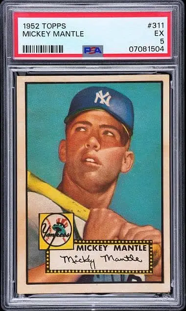 1952 Topps #311 Mickey Mantle - PSA EX 5