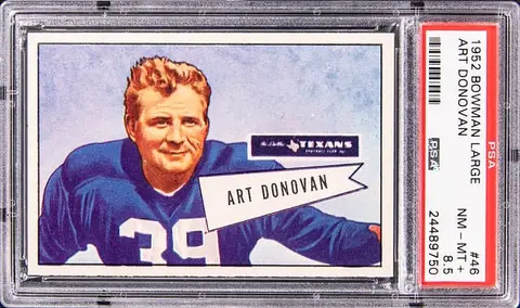 1952 Bowman Large #46 Art Donovan SP Rookie Card - PSA NM-MT+ 8.5