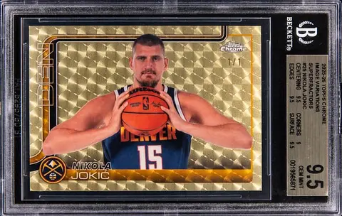 2025-26 Topps Chrome Image Variation SuperFractor #25 Nikola Jokic (#1/1) - BGS GEM MINT 9.5