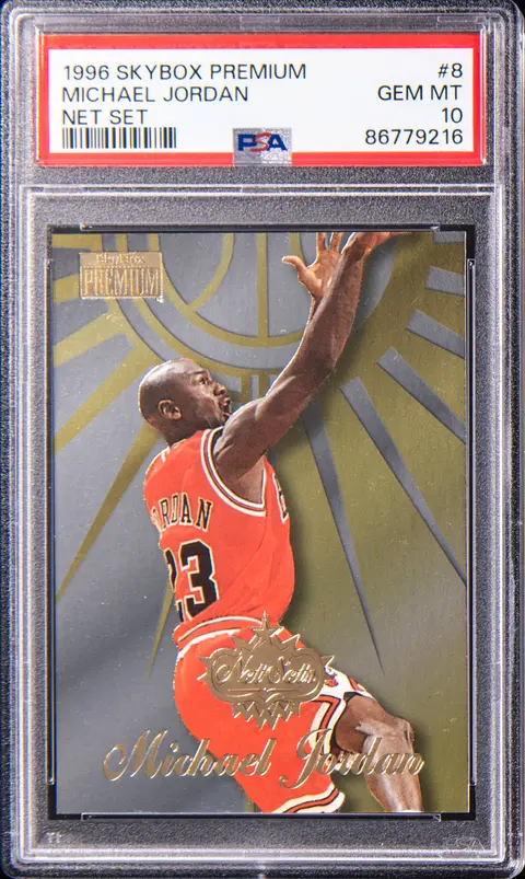 1996-97 SkyBox Premium Net Set #8 Michael Jordan - PSA GEM MT 10