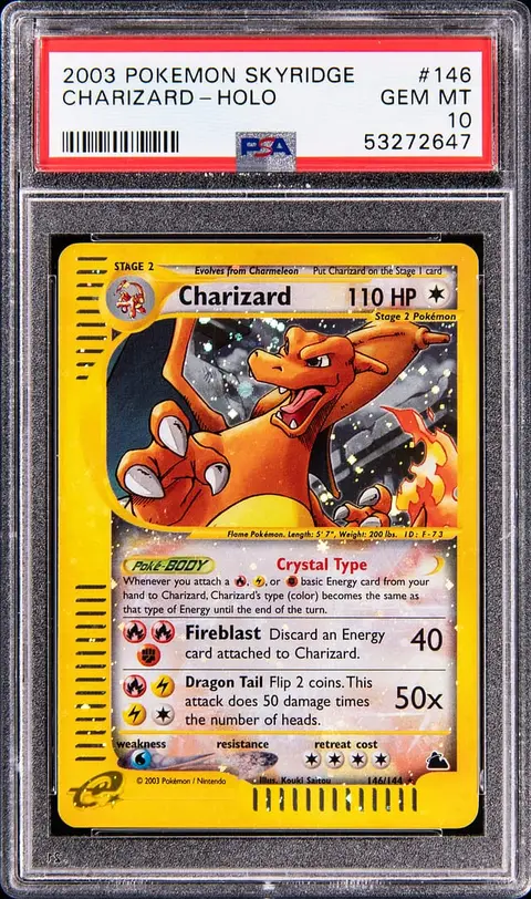 2003 Pokemon Skyridge Holo #146 Crystal Charizard - PSA GEM MT 10