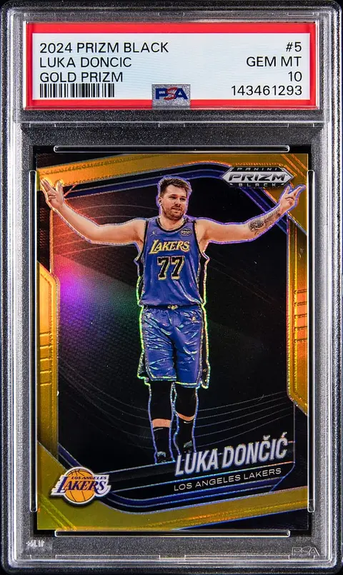 2024-25 Panini Prizm Black Gold Prizm #5 Luka Doncic (#08/10) - PSA GEM MT 10 - Pop 3