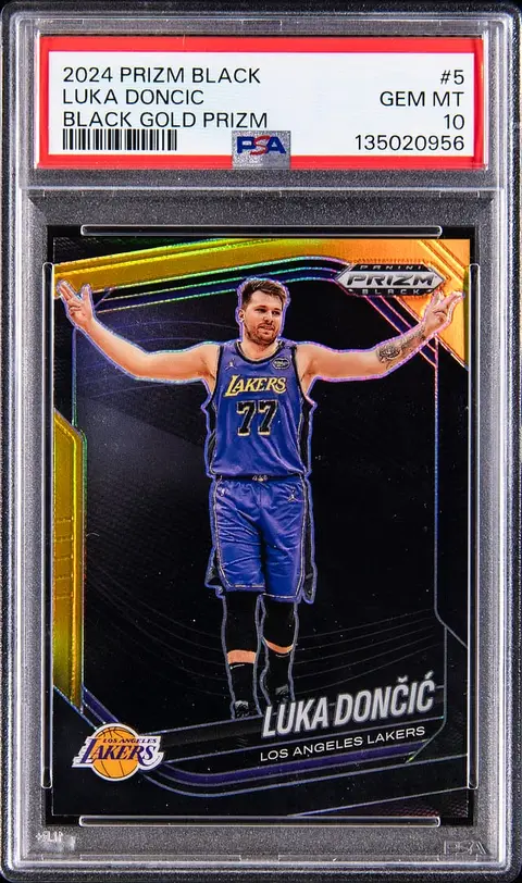 2024-25 Panini Prizm Black Black Gold Prizm #5 Luka Doncic (#4/5) - PSA GEM MT 10