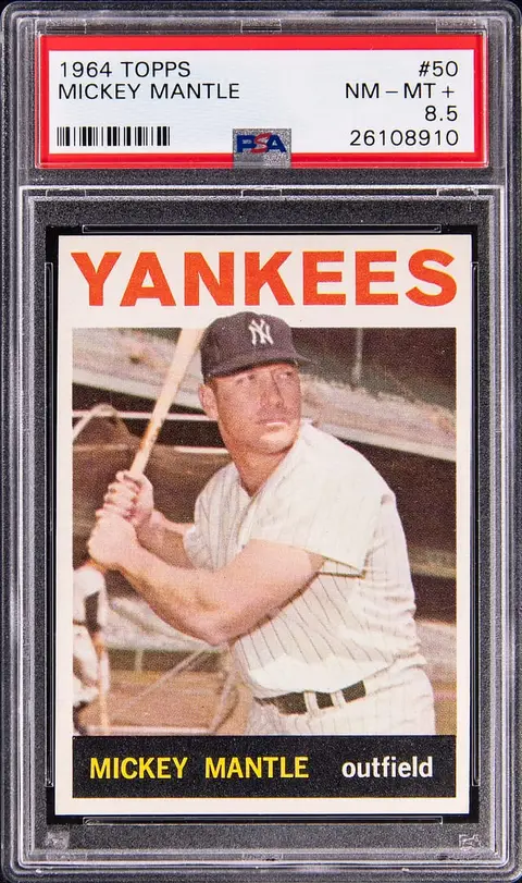 1964 Topps #50 Mickey Mantle - PSA NM-MT+ 8.5