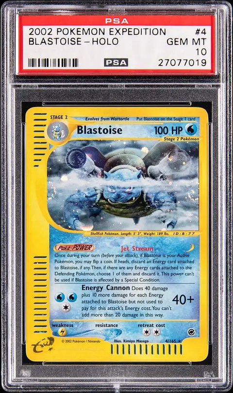 2002 Pokemon Expedition Holo #4 Blastoise - PSA GEM MT 10