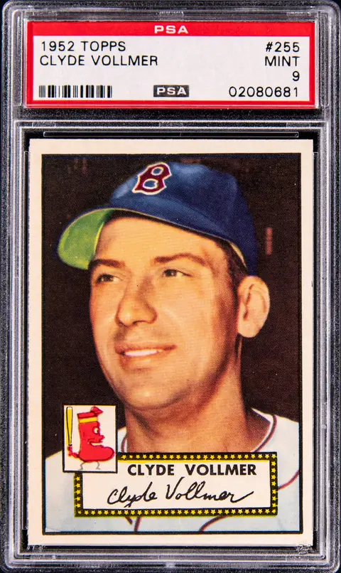 1952 Topps #255 Clyde Vollmer - PSA MINT 9 - Pop 6; Highest PSA Copy