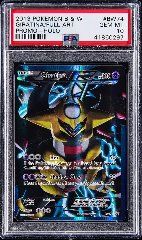 2013 Pokemon Black & White Promo Team Plasma Full Art Holo #BW74 Giratina - PSA GEM MT 10