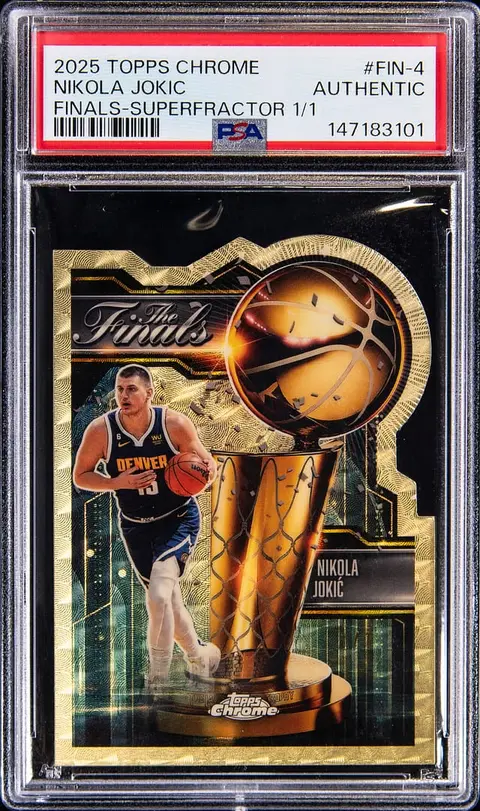 2025-26 Topps Chrome Finals SuperFractor #FIN-4 Nikola Jokic (#1/1) - PSA Authentic