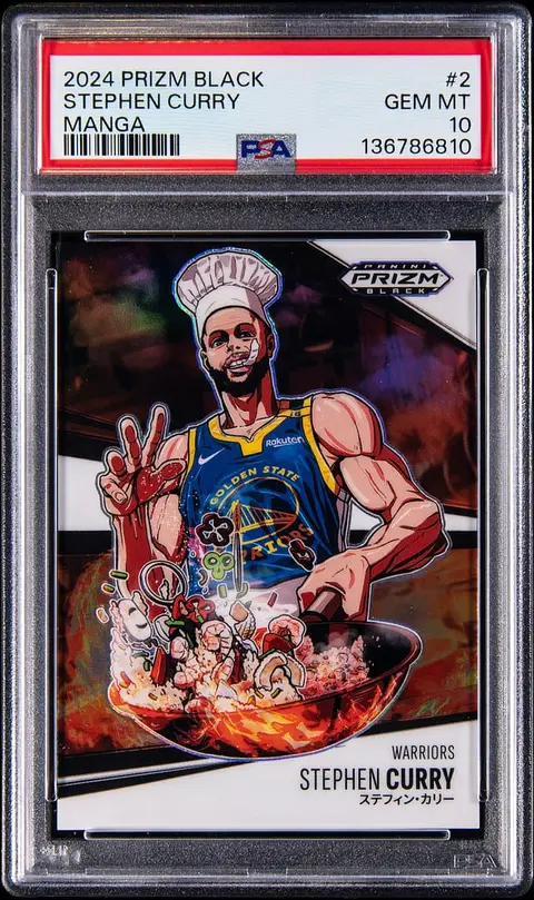 2024-25 Panini Prizm Black Manga #2 Stephen Curry - PSA GEM MT 10