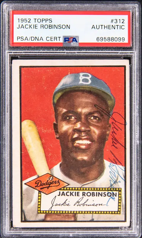 1952 Topps #312 Signed Jackie Robinson – PSA Authentic; PSA/DNA Authentic – One of the Most Significant Signed Cards Extant!