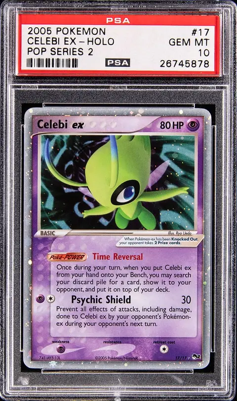 2005 Pokemon Pop Series 2 Holo #17 Celebi EX - PSA GEM MT 10