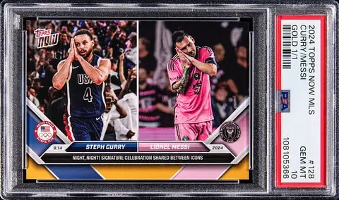 Curry & Messi 1/1 Topps Now Gold Sells for $111K