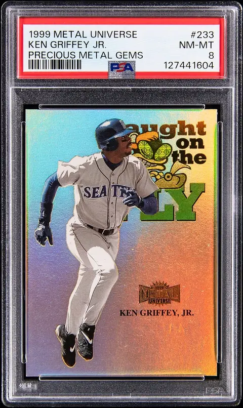 1999 SkyBox Metal Universe Precious Metal Gems (PMG) #233 Ken Griffey Jr. (#43/50) - PSA NM-MT 8 - Pop 1; None Higher