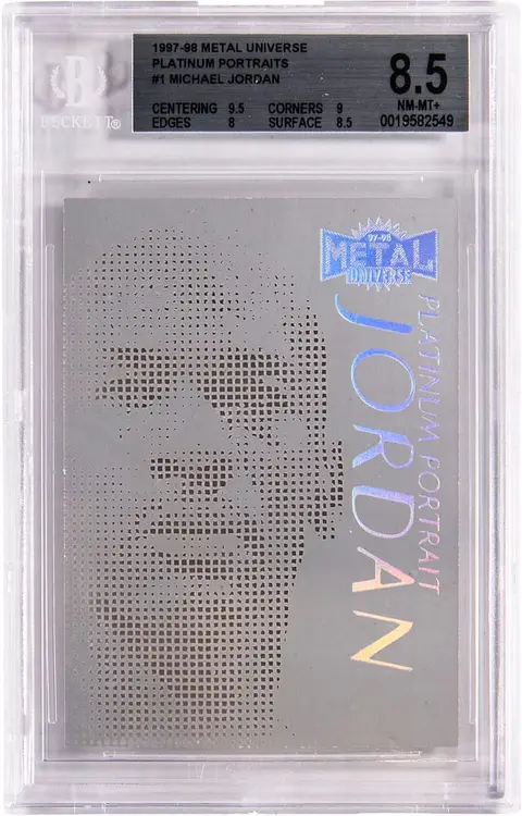 1997-98 SkyBox Metal Universe Platinum Portraits #1 Michael Jordan - BGS NM-MT+ 8.5