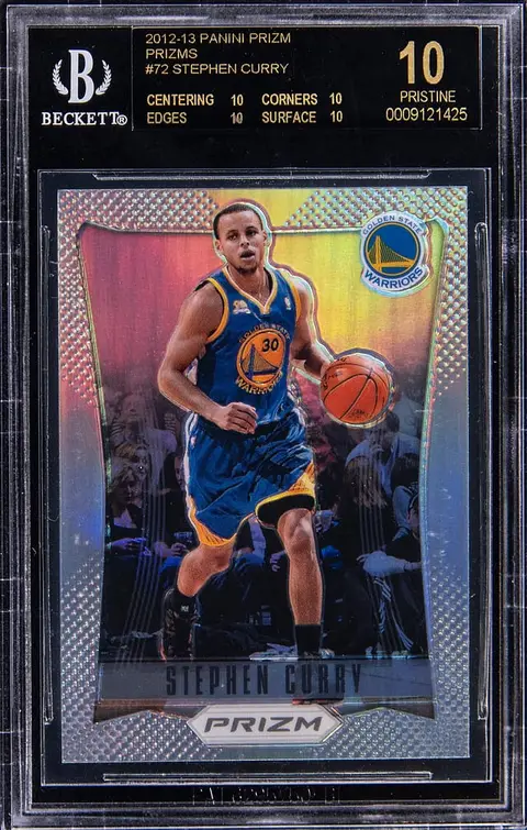2012-13 Panini Prizm Silver Prizm #72 Stephen Curry - BGS PRISTINE/Black Label 10 - Pop 1