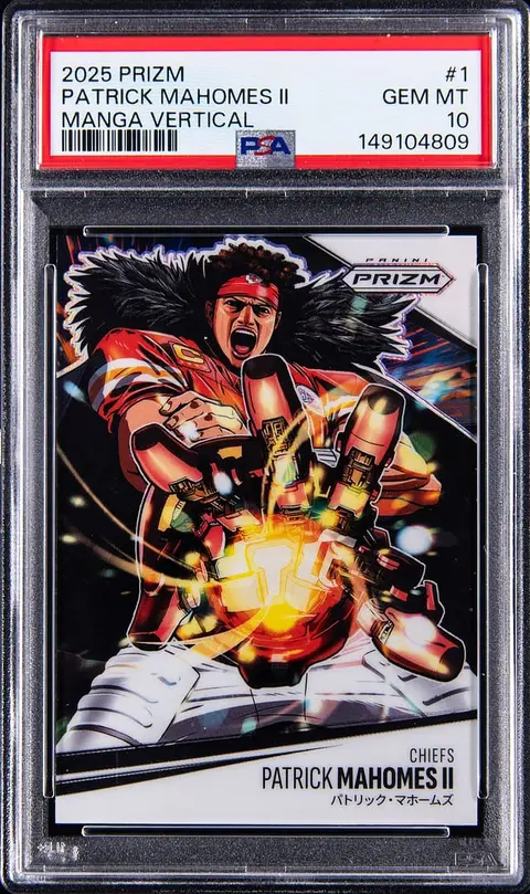 2025 Panini Prizm Manga Vertical #1 Patrick Mahomes II - PSA GEM MT 10 - Pop 6