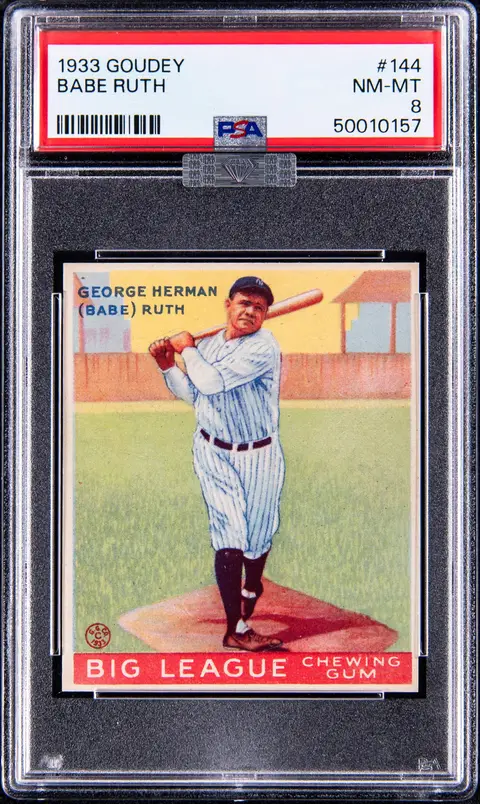 1933 Goudey #144 Babe Ruth - PSA NM-MT 8 - MBA Silver Diamond Certified