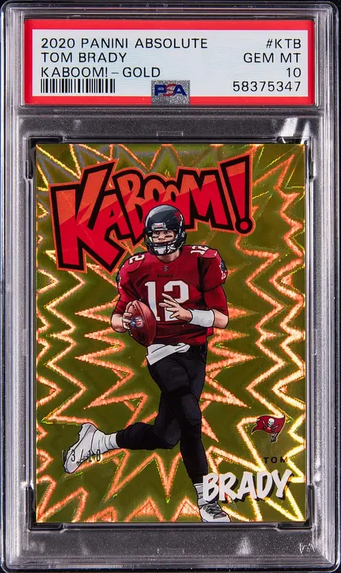 2020 Panini Absolute Kaboom! Gold #KT-B Tom Brady (#03/10) - PSA GEM MT 10 - Pop 3