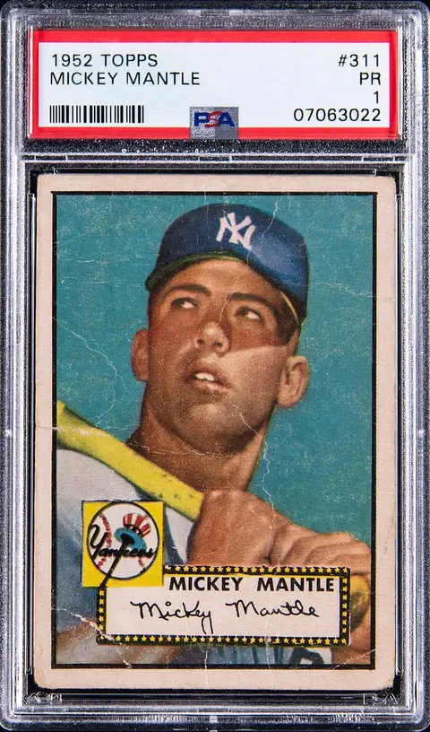 1952 Topps #311 Mickey Mantle - PSA PR 1