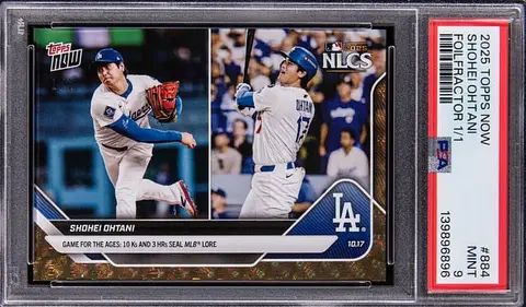 2025 Topps Now FoilFractor #884 Shohei Ohtani (#1/1) - PSA MINT 9