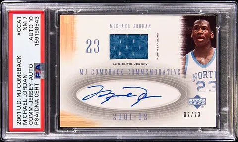2001-02 MJ Comeback Auto Jersey /23 sells for $22K