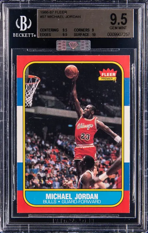 BGS 9.5 1986 Fleer Michael Jordan Rookie Sale