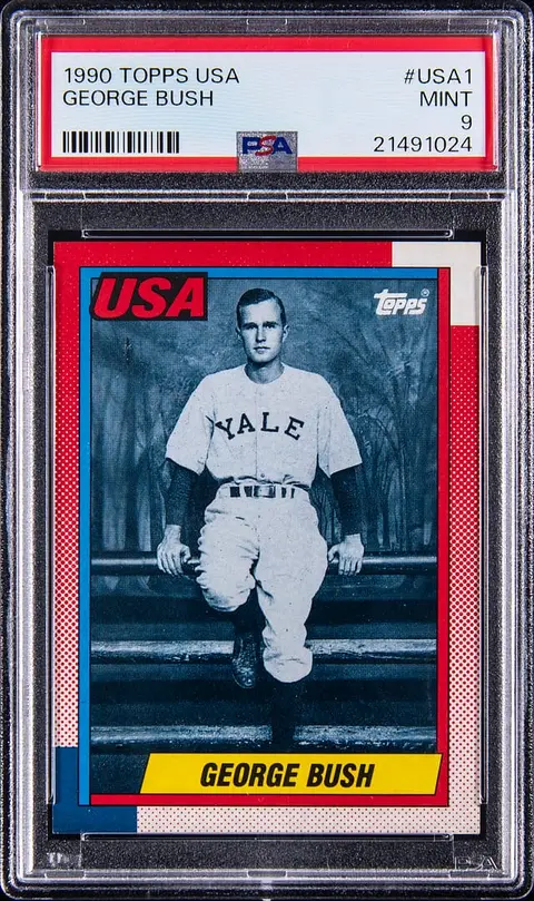 1990 Topps USA #USA1 George Bush - PSA MINT 9 - Pop 2