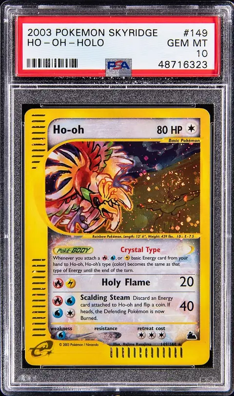 2003 Pokemon Skyridge Holo #149 Crystal Ho-Oh - PSA GEM MT 10