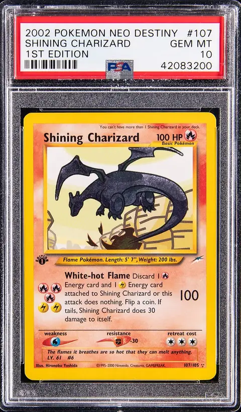 2002 Pokemon Neo Destiny 1st Edition Holo #107 Shining Charizard - PSA GEM MT 10