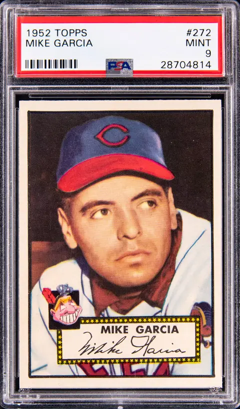 1952 Topps #272 Mike Garcia - PSA MINT 9 - Pop 2; Only One Higher PSA Copy