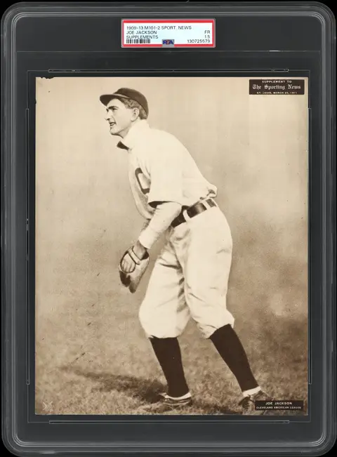 1909-13 M101-2 Sporting News Supplements Joe Jackson - PSA FR 1.5 - POP 3; Only 2 Higher PSA Copies
