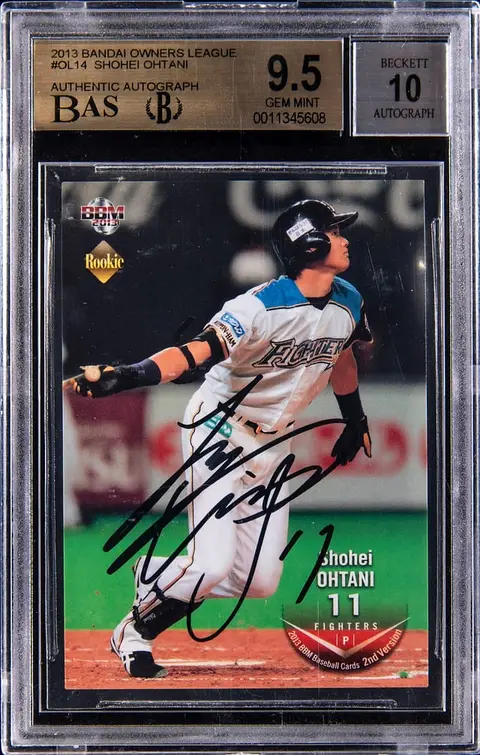 2013 BBM 2nd Version #554 Shohei Ohtani Signed Rookie Card - BGS GEM MINT 9.5, Beckett 10 - True Gem+