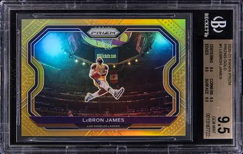 2020-21 Panini Prizm Gold Prizm #1 LeBron James (#09/10) - BGS GEM MINT 9.5 - True Gem - Pop 2