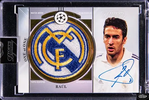 2024-25 Topps Dynasty Jumbo Club Crest Autographs Gold #CAL-RL Raul Signed Patch Card (#1/1) - Topps Encased