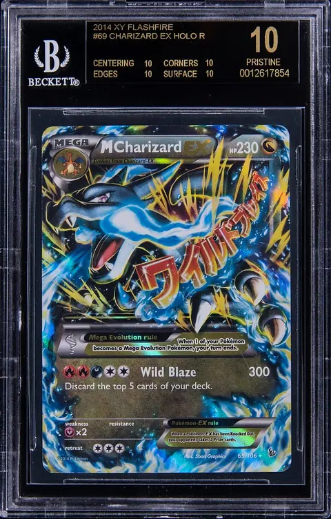 2014 Pokemon XY Flashfire Holo #69 Charizard EX - BGS PRISTINE/Black Label 10 - Pop 1