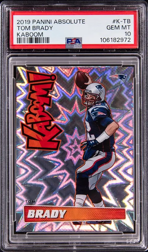 2019 Panini Absolute Kaboom! #K-TB Tom Brady - PSA GEM MT 10