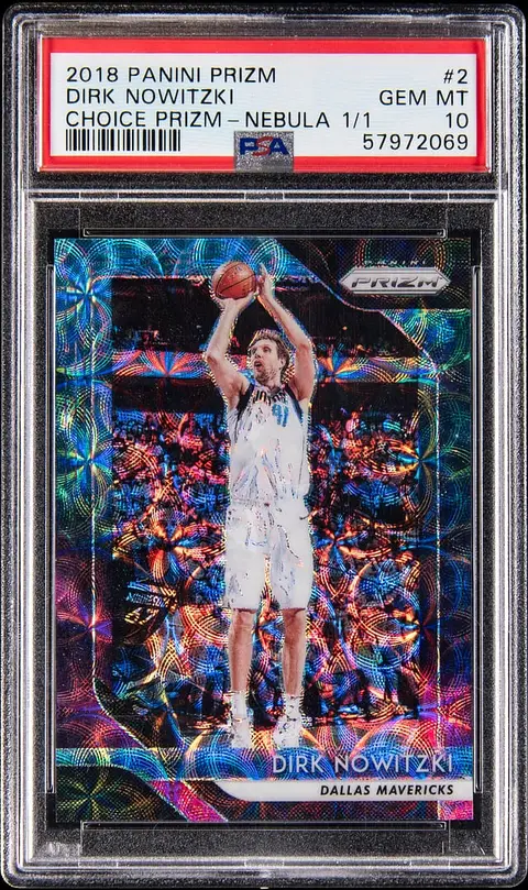 2018-19 Prizm Nebula Dirk 1/1 PSA 10 Sells for $31K