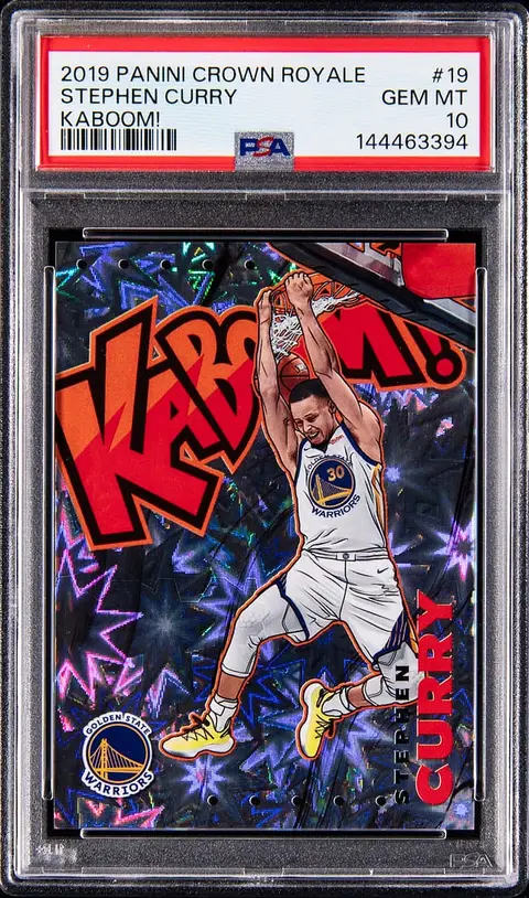 2019-20 Panini Crown Royale Kaboom! #19 Stephen Curry - PSA GEM MT 10